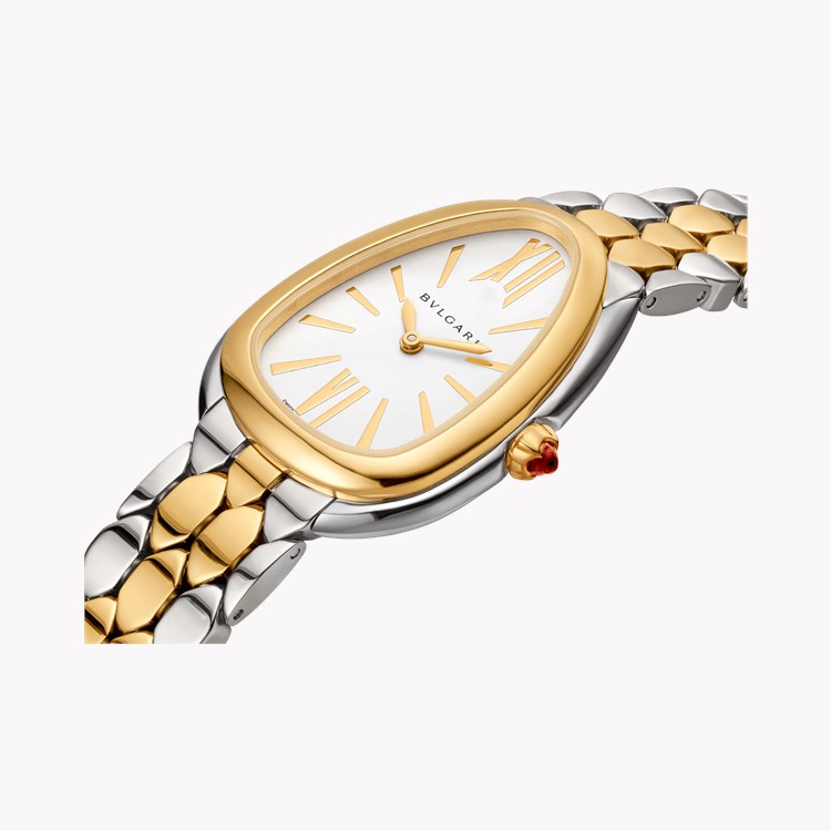 Bvlgari Serpenti Seduttori 33mm, White Dial, Baton/Roman Numerals_2