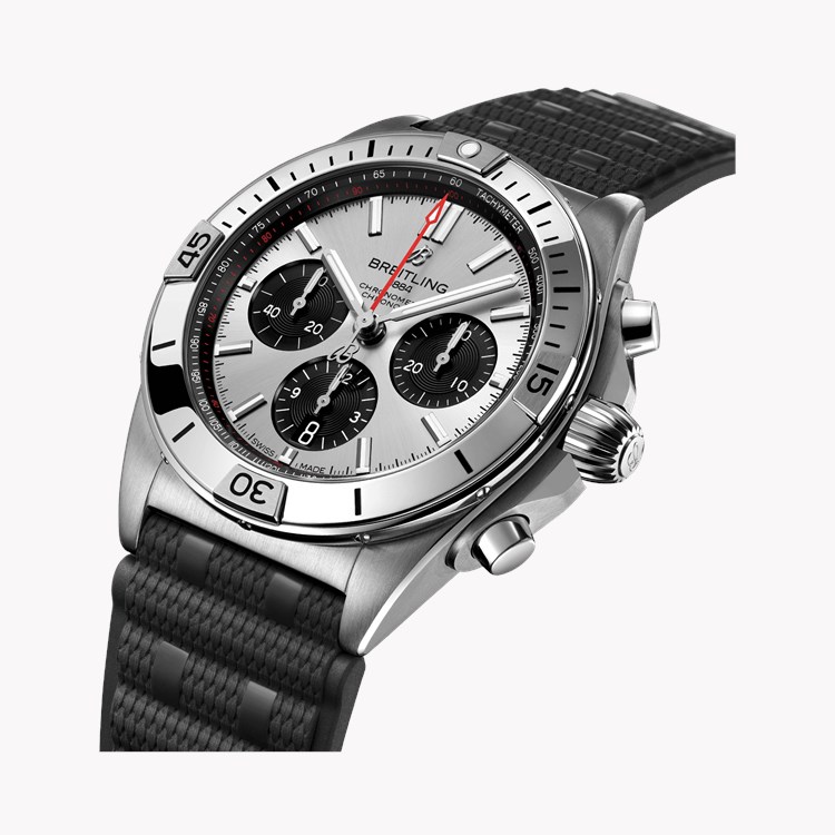 Breitling Chronomat B01 42mm, Silver Dial, Baton Numerals_2