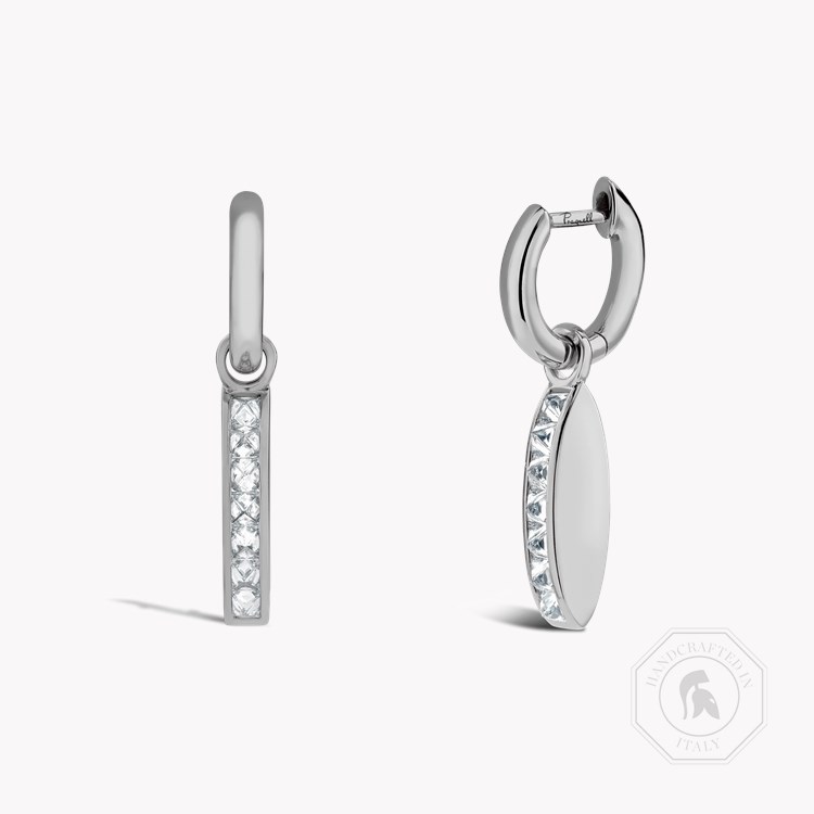 RockChic Inverted Princess Cut Diamond Drop Earrings Princess Cut, Channel Set_1