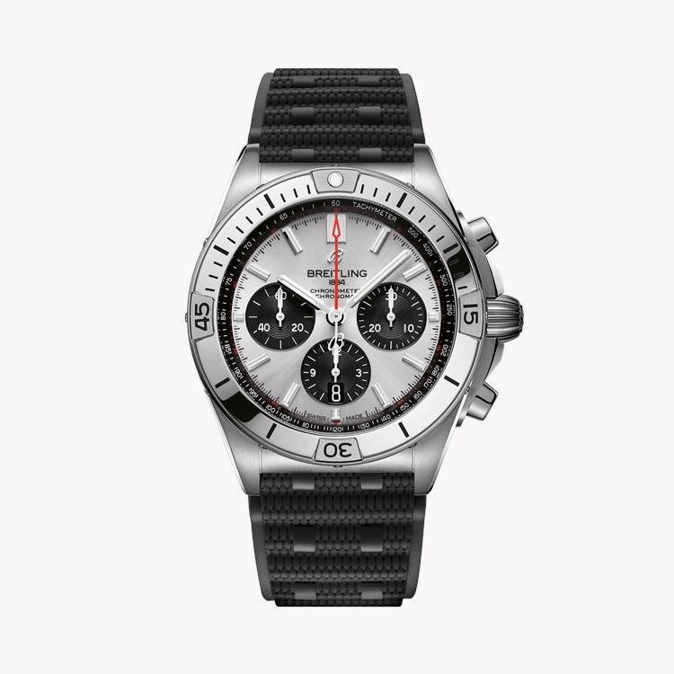 Breitling Chronomat B01 42mm, Silver Dial, Baton Numerals_1