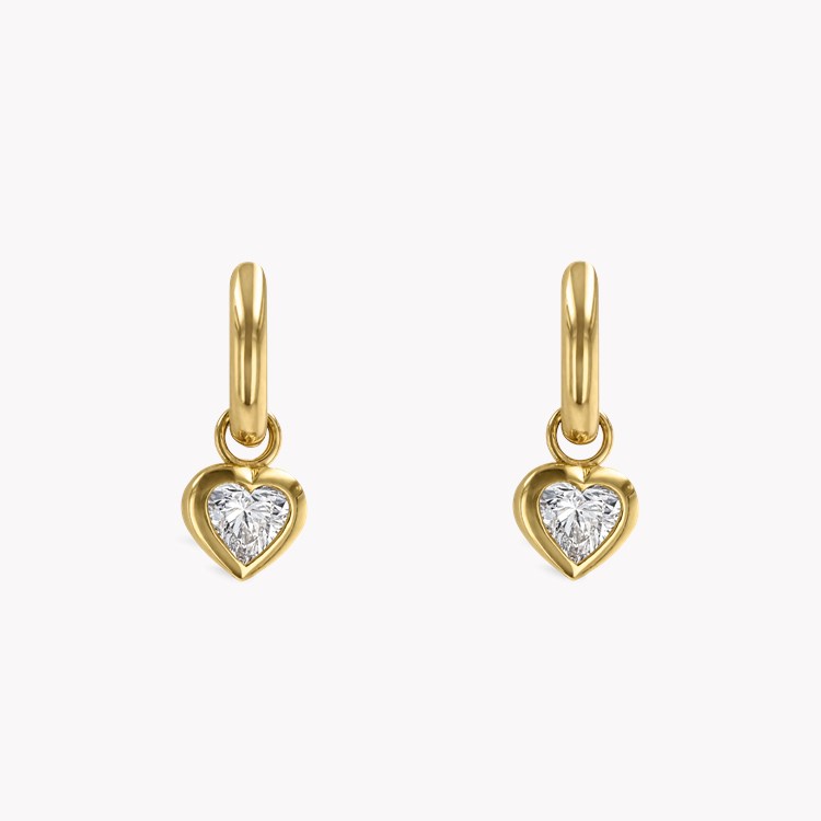 Sundance Diamond Drop Hoop Earrings in 18ct Yellow Gold