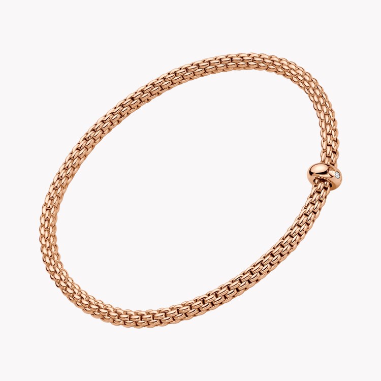 FOPE Prima Flex'It Medium Diamond Bracelet Brilliant Cut, Rubover Set_1