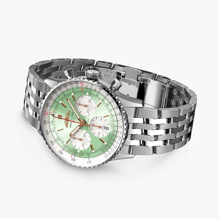 Breitling Navitimer B01 Chronograph 41 41mm, Mint Green Dial, Baton Numerals_4