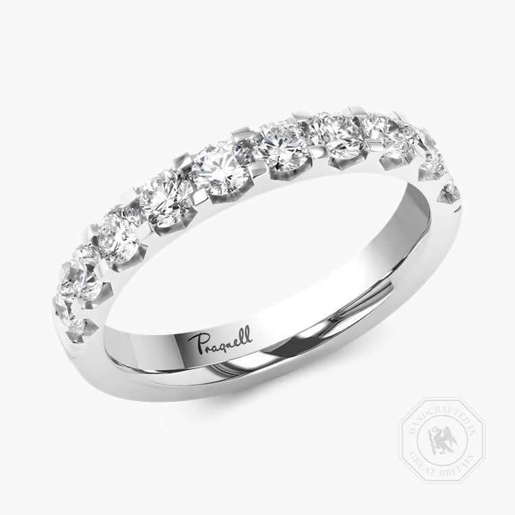 Classic 1.00ct Diamond Half Eternity Ring Brilliant cut, Claw set_1