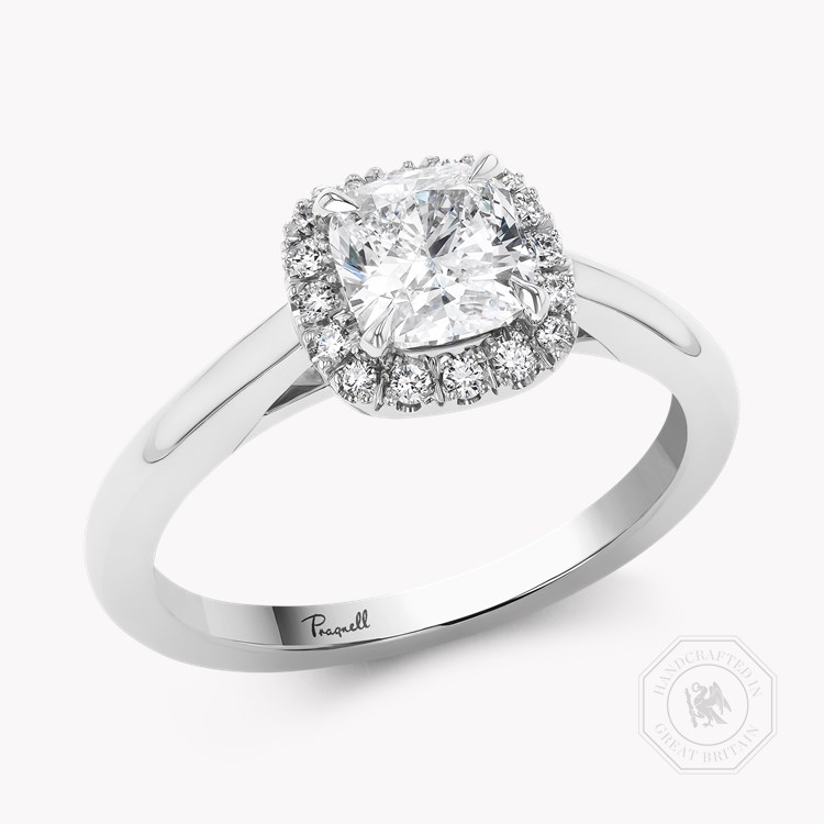 Celestial 1.00ct Cushion Cut Diamond Cluster Ring Cushion modern cut, Claw set_1