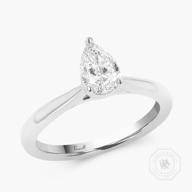 Gaia 0.70ct Pear Shaped Diamond Ring Pear Shaped, Claw Set_1