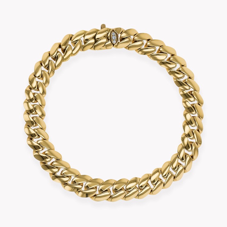 Fusion Polished Curb Link Bracelet (19cm) Brilliant Cut, Pavé Set_2