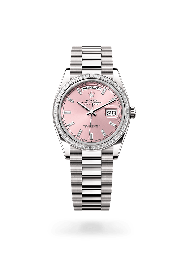 Day-Date 36, Oyster, 36 mm, white gold and diamonds