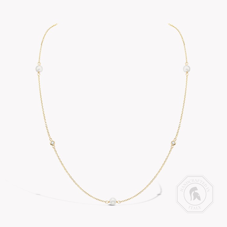 Sundance Pearl Necklace Brilliant Cut, Rub Over Set_1