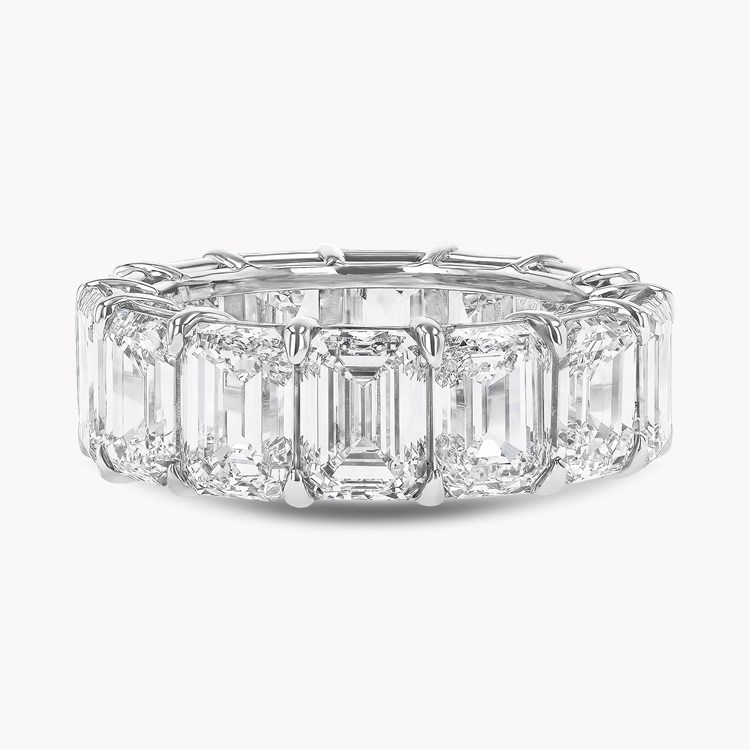 Emerald Cut 14.33cts Diamond Full Eternity Ring Emerald Cut, Claw Set_2