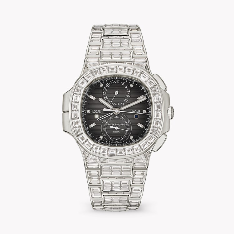 Patek Philippe Nautilus 40.5mm, Black Diamond Dial, Baton Numerals_1