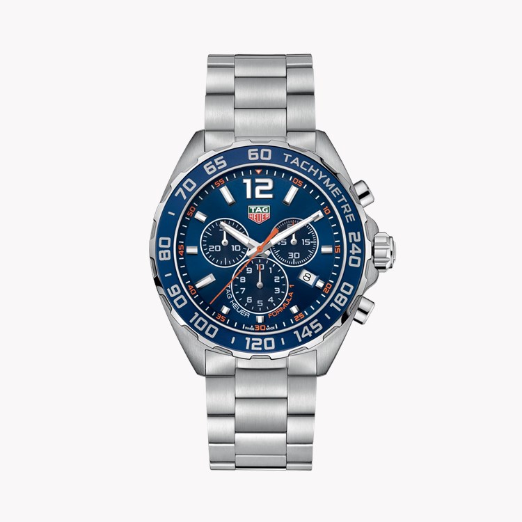 Tag Heuer Formula 1 Chronograph 43mm, Blue Dial, Baton Numerals_1