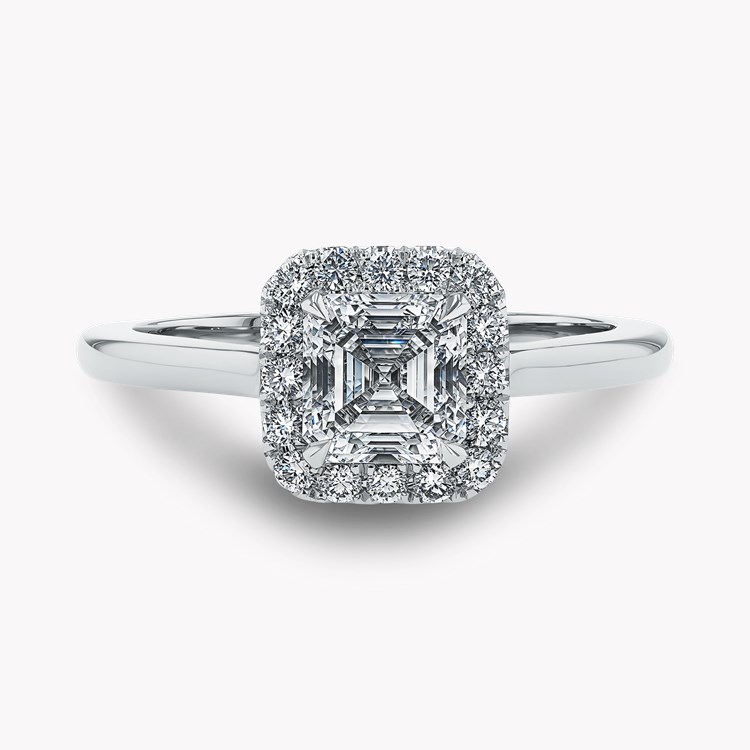 Celestial 1.04ct Asscher Cut Diamond Cluster Ring Asscher Cut, Claw Set_2