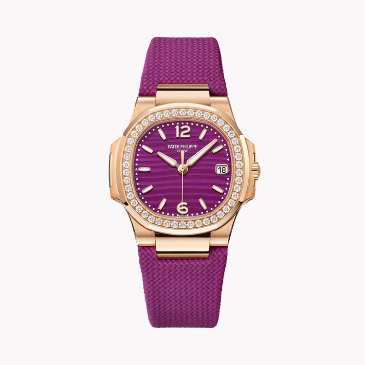 Patek Philippe Nautilus 32mm, Purple Dial, Baton Numerals_1