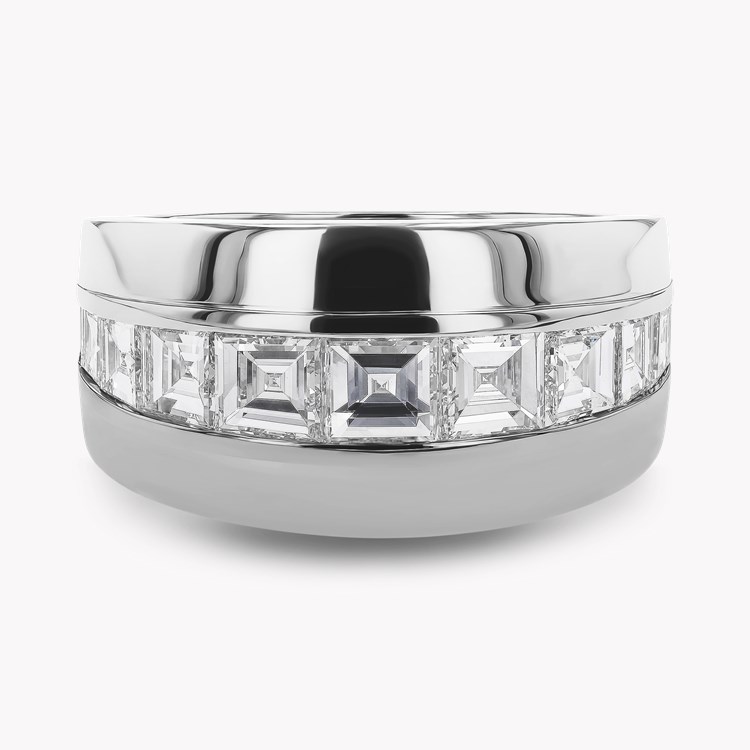 Manhattan 2.45ct Diamond Single Row Classic Ring Carré Cut, Channel Set_2