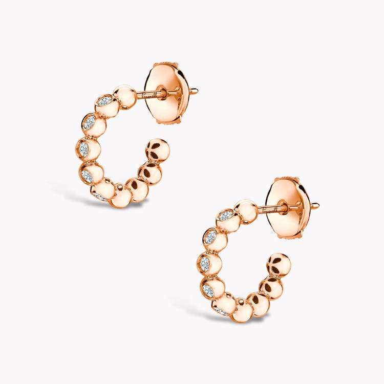 Bohemia Diamond Hoop Earrings Brilliant Cut, Rubover Set_3