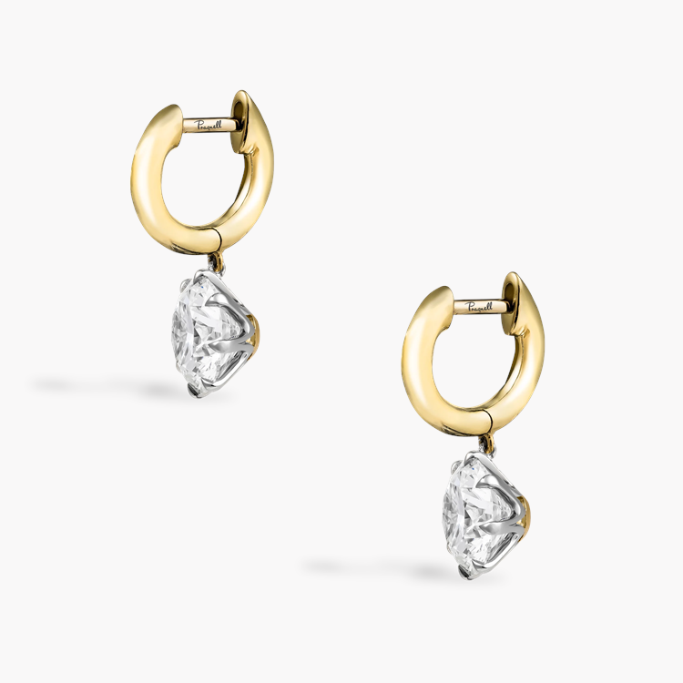 Old Cut 4.56ct Diamond Drop Earrings Old Cut, Claw Set_3