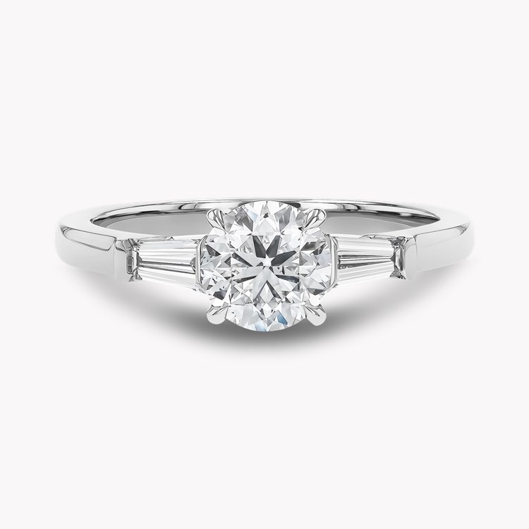 Regency 0.90ct Brilliant Cut Diamond Ring Brilliant & Tapered Baguette Cut, Claw Set_2