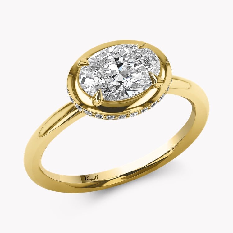 Skimming Stone 1.32ct Oval Cut Diamond Ring Oval Cut, Claw Set_1
