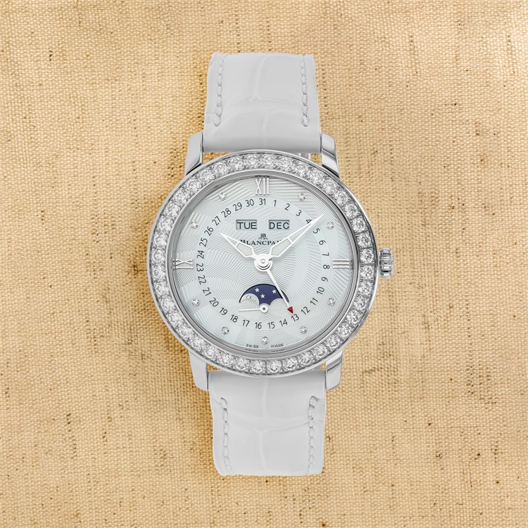 Blancpain Ladybird Quantieme Complet 35mm, Mother of Pearl, Diamond Numerals_1