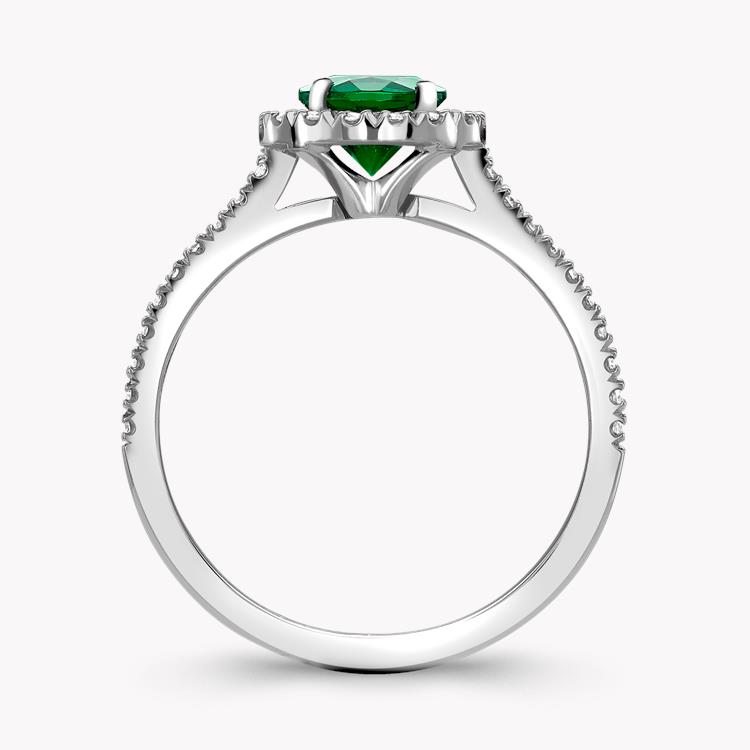 Celestial 0.69ct Emerald and Diamond Cluster Ring Brilliant cut, Claw set_3
