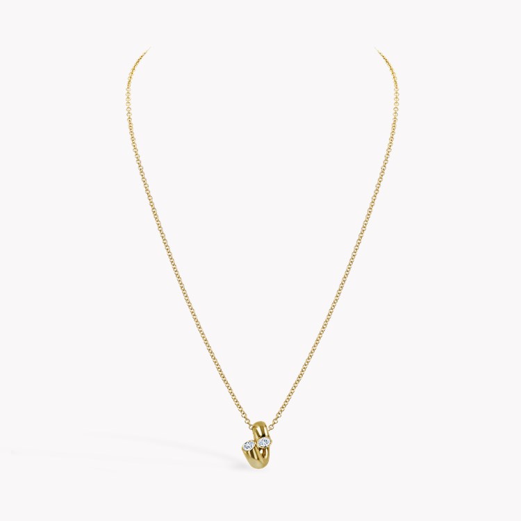 Eclipse 0.30ct Single Row Diamond Spring Pendant Brilliant Cut, Rubover Set_2