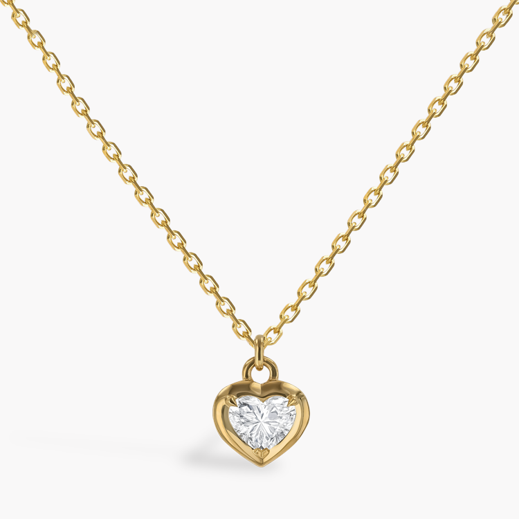 Skimming Stone 0.71ct Diamond Pendant Heart Shape, Claw Set_1