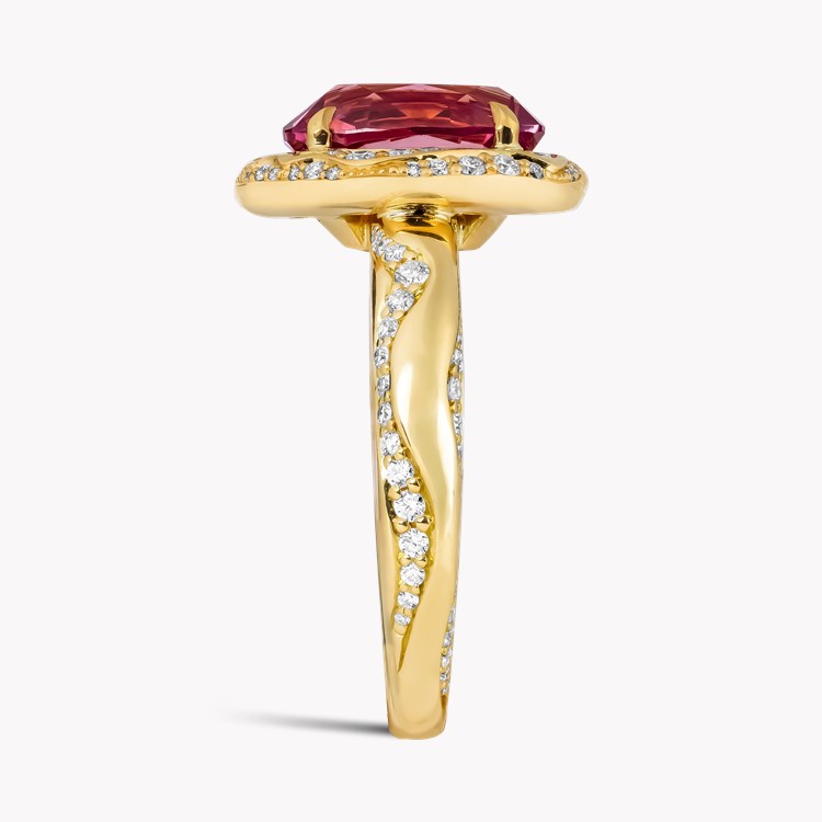 Oval Cut 3.59ct Kitulo Garnet and Diamond Ring Oval Cut, Claw Set_4