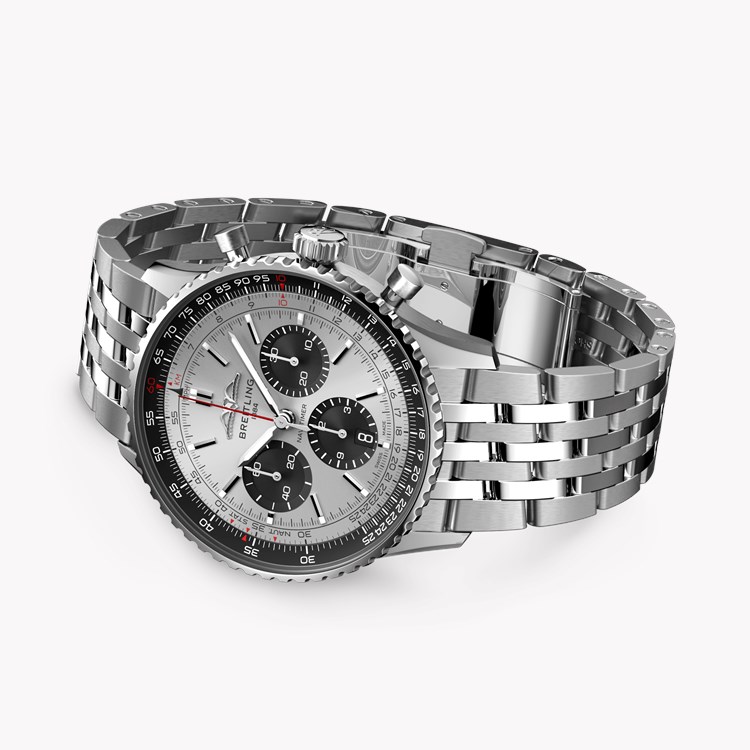 Breitling Navitimer B01 Chronograph 43 43mm, Silver Dial, Baton Numerals_4