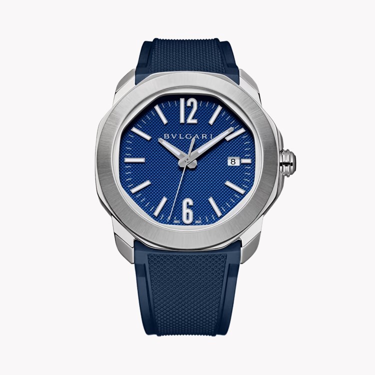 Octo Roma 41mm, Blue Dial, Arabic/Baton Numerals_2