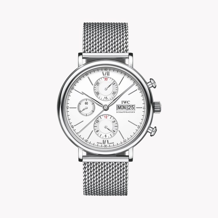 IWC Portofino Chronograph 42mm, Silver Dial, Baton Numerals_1