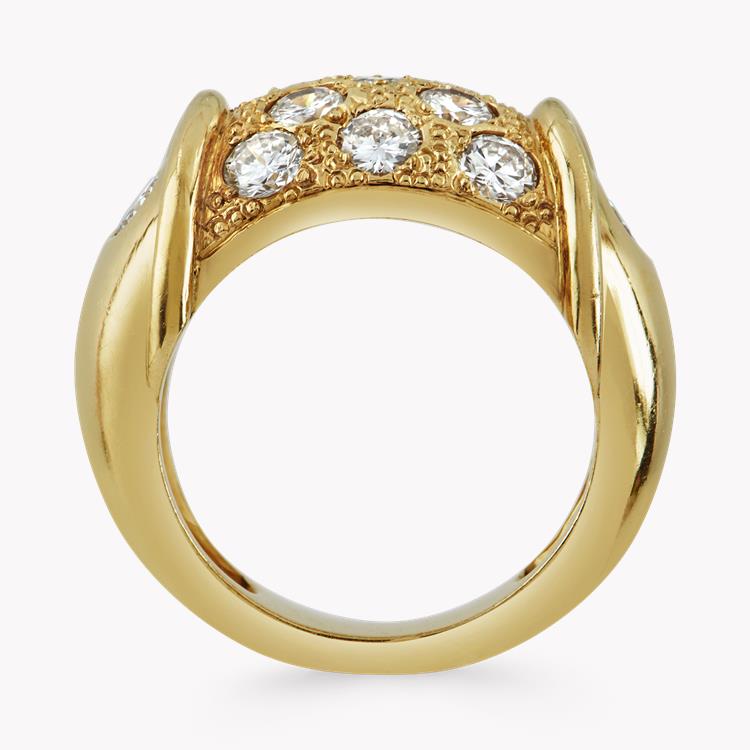 Retro Diamond Cocktail Ring Brilliant Cut Diamond Cocktail Ring_3