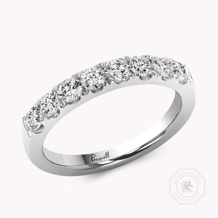 Celestial 0.74ct Diamond Half Eternity Ring Brilliant Cut, Micro Pavé Set_1