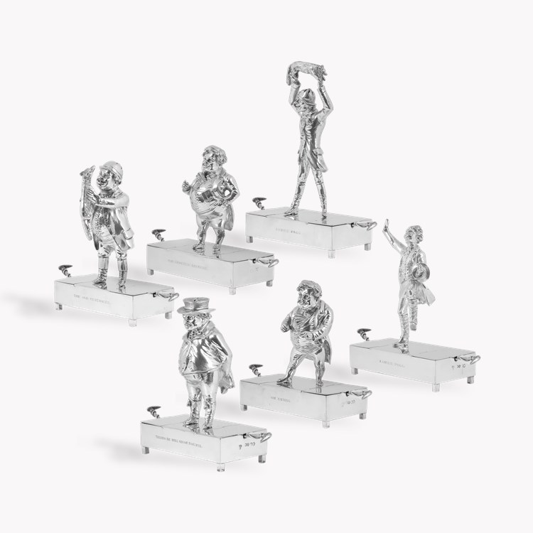 Victorian Silver 'Jorrocks' Condiment Stands Hallmarked London_2