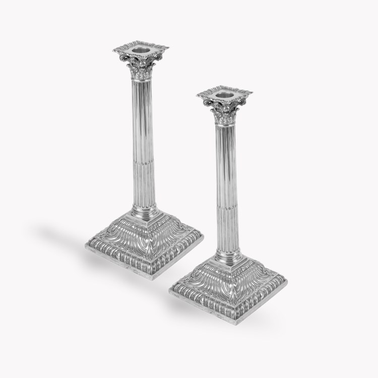 Silver Victorian Pair of Candlesticks Hallmarked Sheffield_2