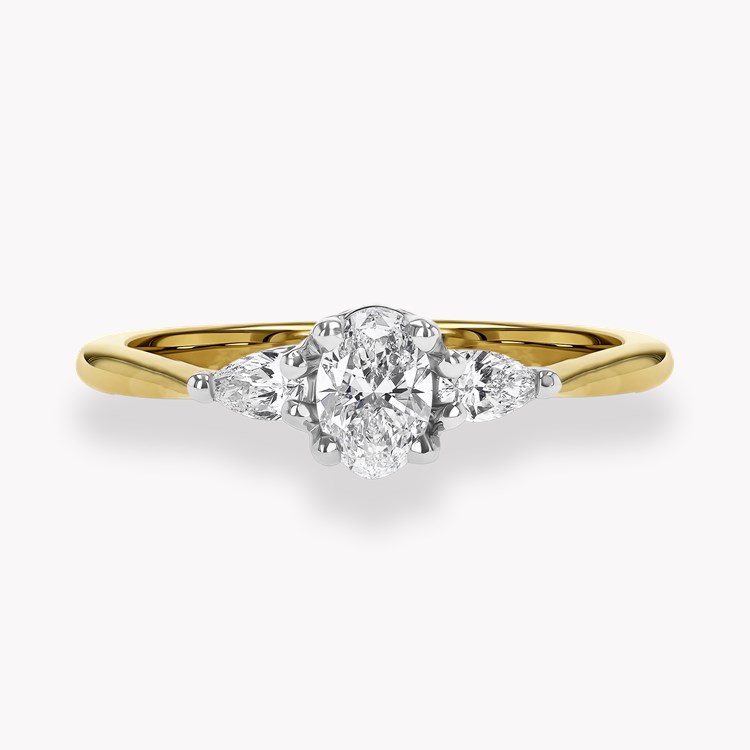 Classic 0.30ct Oval Cut Three Stone Ring Oval Cut, Claw Set_2