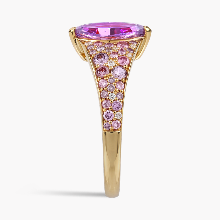 Masterpiece Snowdrift Setting 1.00ct Fancy Deep Pink-Purple Diamond Ring Marquise Cut, Claw Set_4
