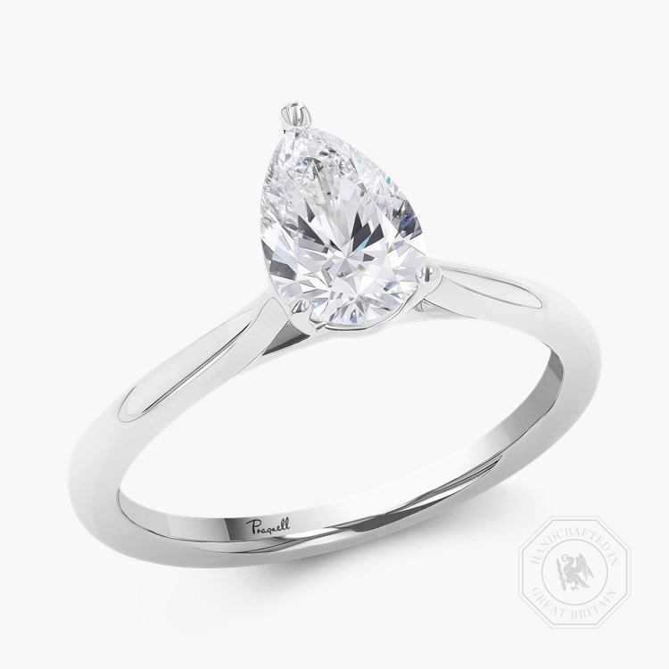 Gaia 0.71ct Pear Shaped Diamond Ring Pear Shaped, Claw Set_1