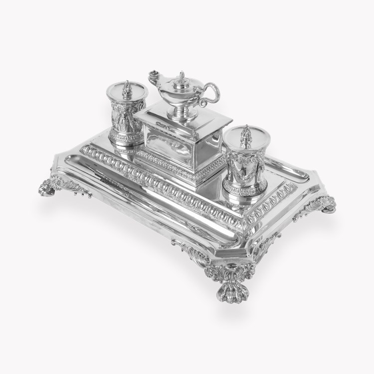 Silver Victorian Inkstand Hallmarked London_2