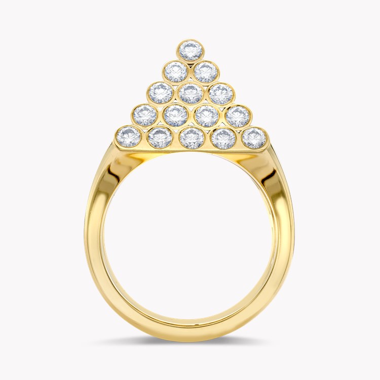 Eclipse 1.24ct Diamond Classic Pyramid Ring Brilliant Cut, Rubover Set_3