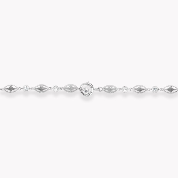 Belle Epoque Chaumet Long Diamond Necklace Brilliant Cut, Millegrain Set_4