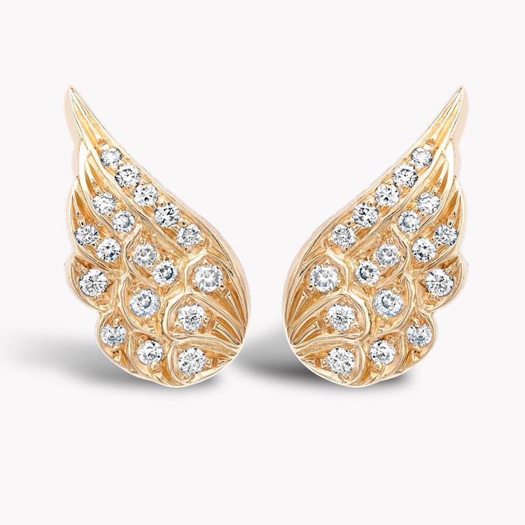 Tiara Small Diamond Earrings  0.20ct in Rose Gold Brilliant Cut, Grain Set_1