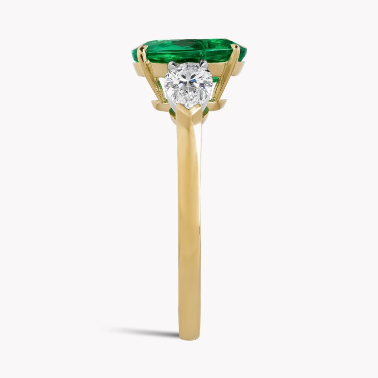 Oval Cut 1.60ct Emerald and Diamond Ring Oval Cut, Claw Set_4