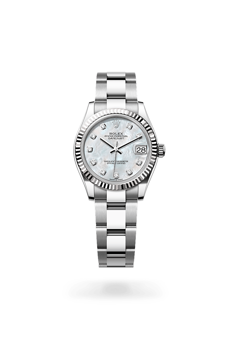 Datejust 31, Oyster, 31 mm, Oystersteel and white gold