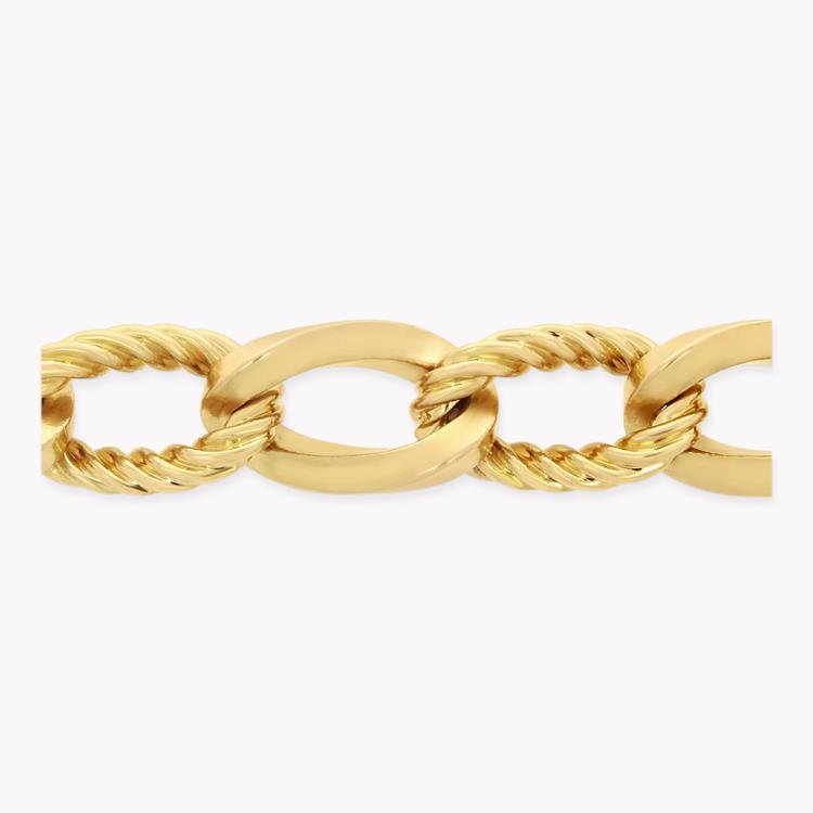Retro Boucheron Chain Link Bracelet in Yellow Gold Chain Link Bracelet_2