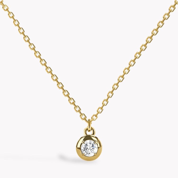 Skimming Stone 0.33ct Botswana Diamond Pendant Brilliant cut, Claw set_1