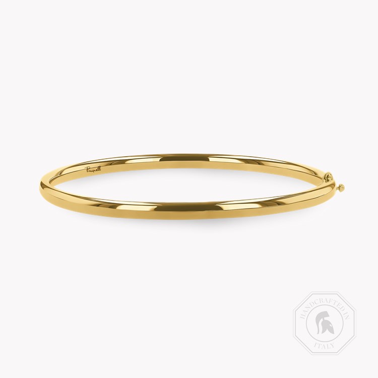 Plain Polished 4mm Oval Bangle _1