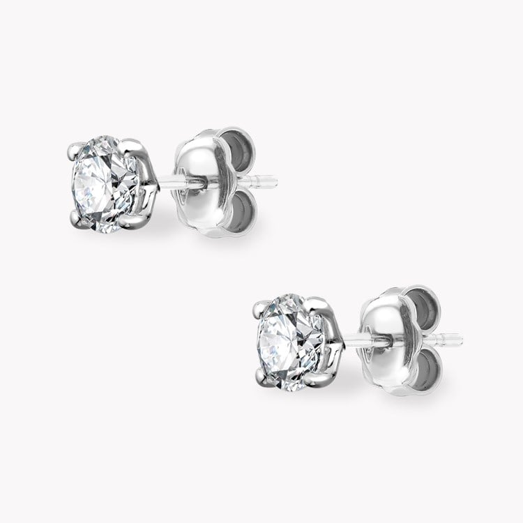 Contemporary Brilliant Cut (1.24cts) Diamond Stud Earrings Brilliant cut, Claw set_2