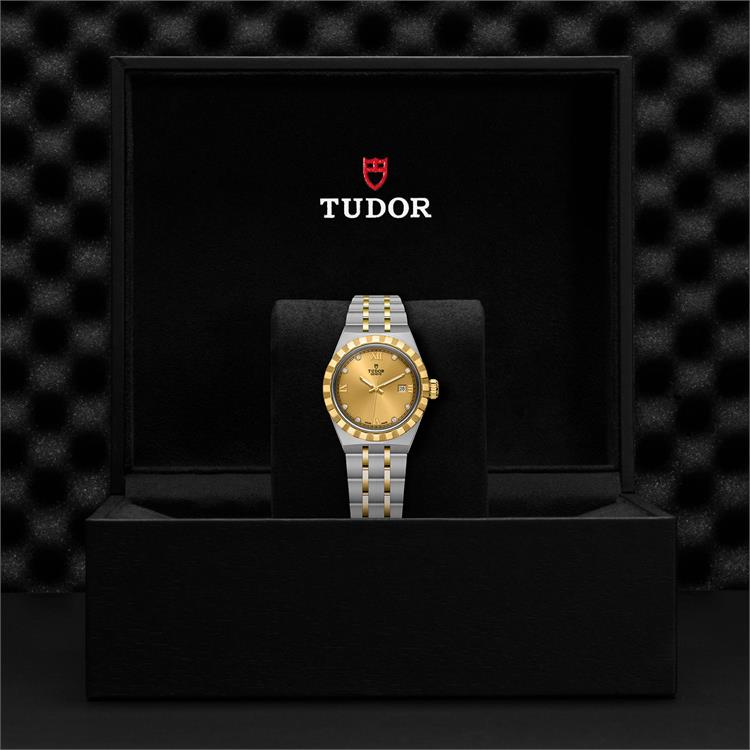 Tudor Royal 28mm. Champagne Dial. Diamond Numerals_3