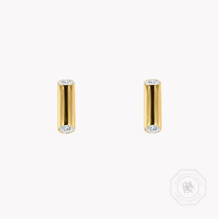Eclipse 0.15ct Mini Diamond Stud Earrings Brilliant Cut, Rubover Set_1